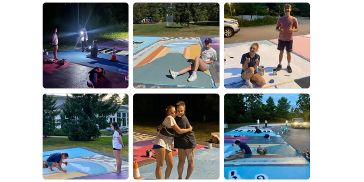 High School Parking Spot Painting