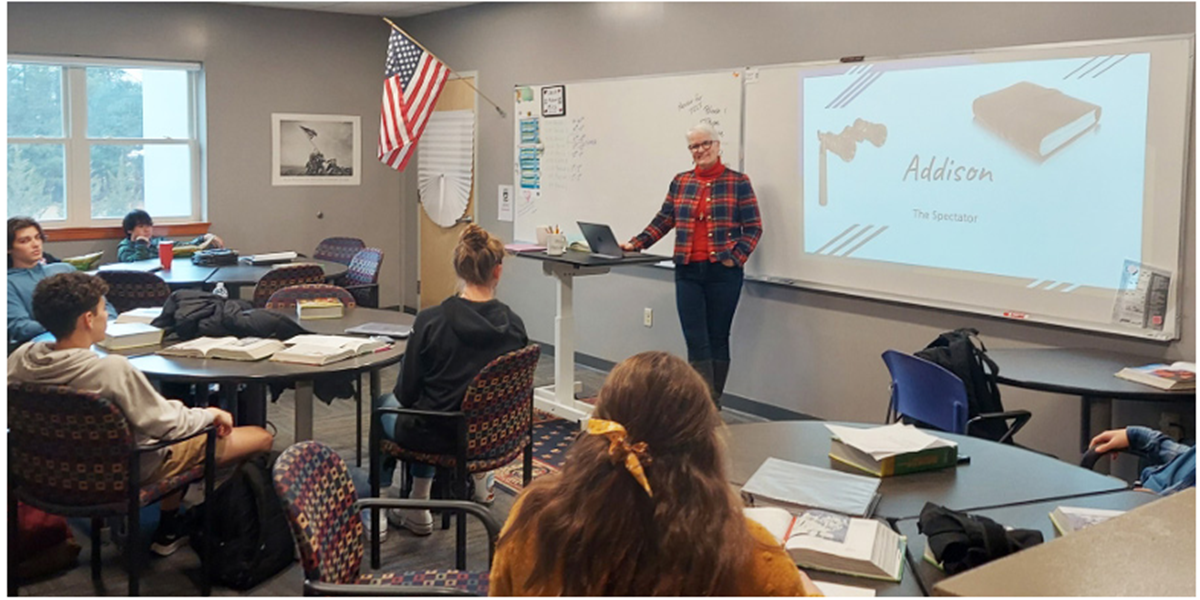 Mrs. Mitchell Teaching Dual Credit Class